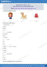 Đề thi học kì 1 Tiếng Anh 2 iLearn Smart Start - Đề số 3